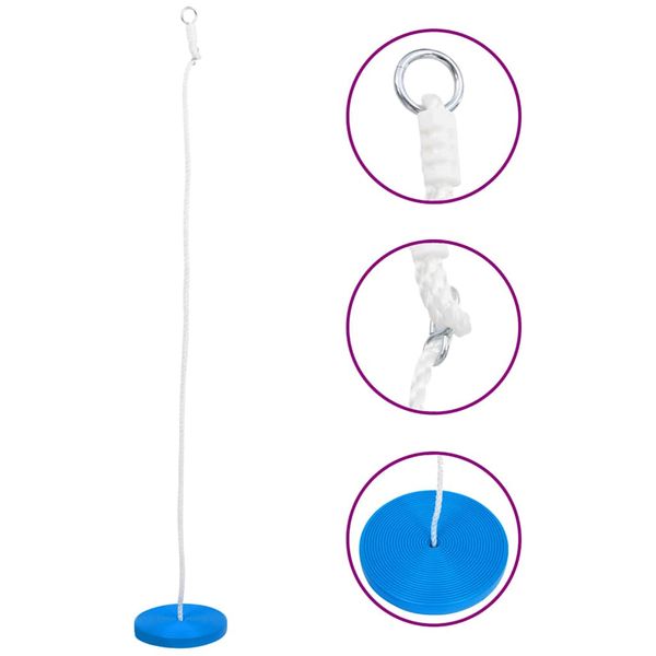vidaXL Tanierová hojdačka 200 cm modrá