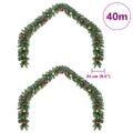 vidaXL Vianočná girlanda 2 ks 600 LED Zelená 20 m PVC