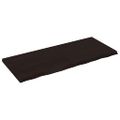 vidaXL Stolová doska tmavohnedá 120x50x(2-4) cm ošetrený dubový masív