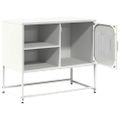 vidaXL TV skrinka biela 68x39x60,5 cm oceľ