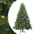 vidaXL Umelý vianočný stromček s 300 LED-i Zelená 240 cm PE a PVC