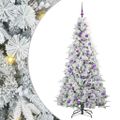 vidaXL Umelý Sklápací Vianočný Stromček Biela 180 cm PE a PVC