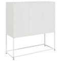 vidaXL Komoda biela 100,5x39x107 cm oceľ