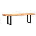 vidaXL Lavička 160 cm masívne surové mangovníkové drevo a oceľ