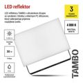 LED reflektor EMOS ZS2532 TAMBO, 30 W, 3000 lm, IP65, čierny