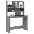 vidaXL Stôl s policami sivý dub sonoma 102x45x148cm spracované drevo