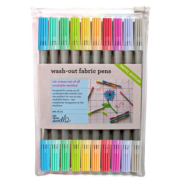 Obojstranné fixky s dvojitým hrotom vyprateľné 10 ks Pastel