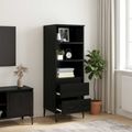 vidaXL Highboard Čierny dub 40 x 36 x 110 cm Kompozitné drevo