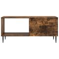 vidaXL Konferenčný stolík Dymový dub 90 x 50 x 40 cm Kompozitné drevo