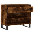 vidaXL Botník dymový dub 70x36x60 cm spracované drevo