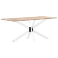 vidaXL Noha jedálenského stola v tvare pavúka, biela 150x78x(72-73) cm, oceľ