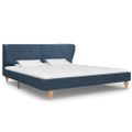 vidaXL Posteľ s matracom, pamäťová pena, modrá, látka 180x200 cm