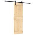 vidaXL Posuvné dvere Prírodná a čierna 70 x 210 cm