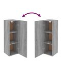 vidaXL TV skrinky 2 ks sivé sonoma 30,5x30x90 cm spracované drevo