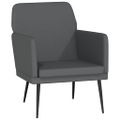 vidaXL Kreslo sivé 61x78x80 cm umelá koža