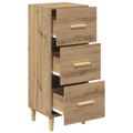 vidaXL Servírovacia skriňa dub artisan 34.5 x 34 x 90 cm