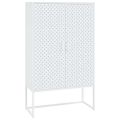vidaXL Vysoká skrinka biela 80x35x135 cm oceľ