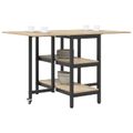 vidaXL Jedálenský stôl 122 x 80 x 76,5 cm Kompozitné drevo Dub sonoma