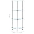 vidaXL Regál so 4 policami, priehľadný 30x30x100 cm, tvrdené sklo