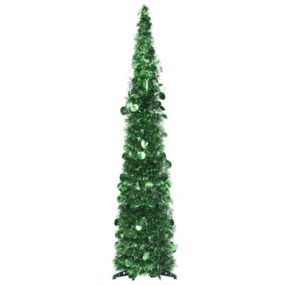 vidaXL Rozkladací umelý vianočný stromček, zelený 120 cm, PET