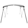 vidaXL Strieška Bimini s 4 oblúkmi a stenami 243x(185-198)x137 cm