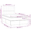 vidaXL Posteľ boxsping s matracom a LED tmavosivá 120x200 cm zamat