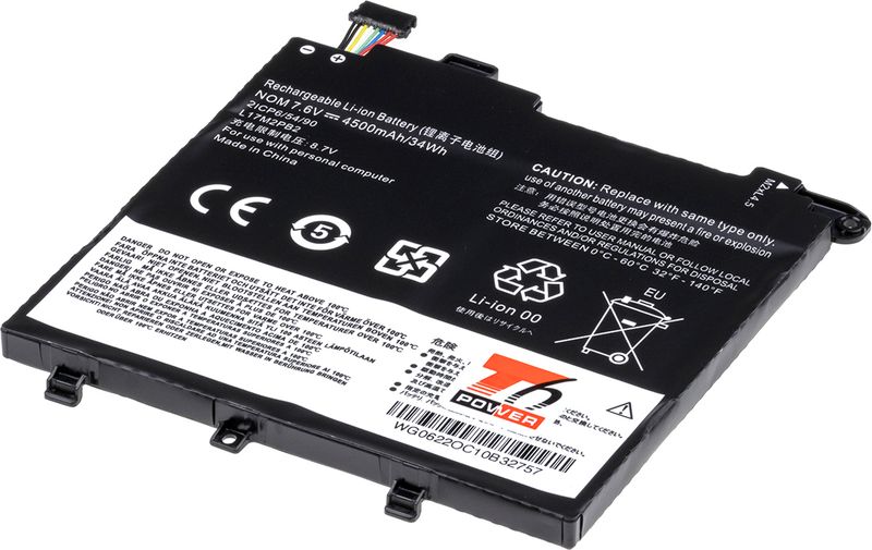 Batéria T6 Power pre Lenovo V330-14IKB, V330-14ARR, V130-14IKB, 4950mAh, 38Wh, 2cell, Li-pol