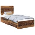 vidaXL Rám postele Staré drevo 100 x 200 cm Kompozitné drevo