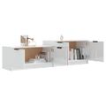 vidaXL TV stolík lesklý biely 158,5x36x45 cm spracované drevo