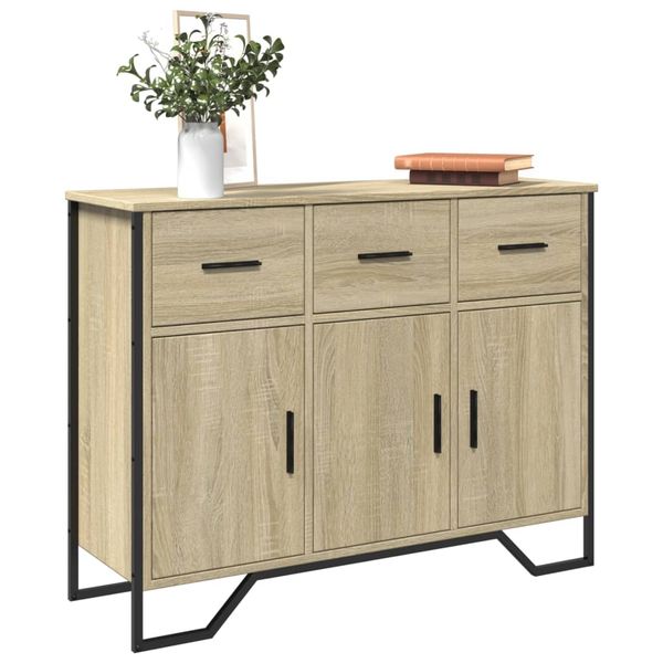 vidaXL Komoda dub sonoma 97x32,5x74,5 cm kompozitné drevo