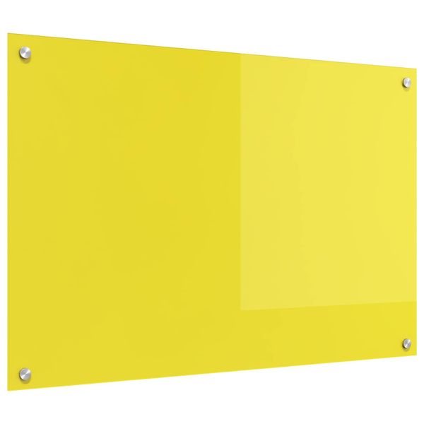 vidaXL Kuchynský obklad Žltá 90 x 60 cm tvrdené sklo