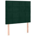 vidaXL Čelo postele tmavozelené 100x5x118/128 cm zamatové
