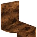 vidaXL Nástenný rohový regál, tmavý dub 19x19x123 cm, kompozitné drevo