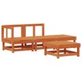 vidaXL Záhradný lounge set 4 ks Voskovo hnedá Borovicový masív