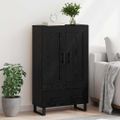 vidaXL Highboard Čierny dub 69,5 x 31 x 115 cm Kompozitné drevo