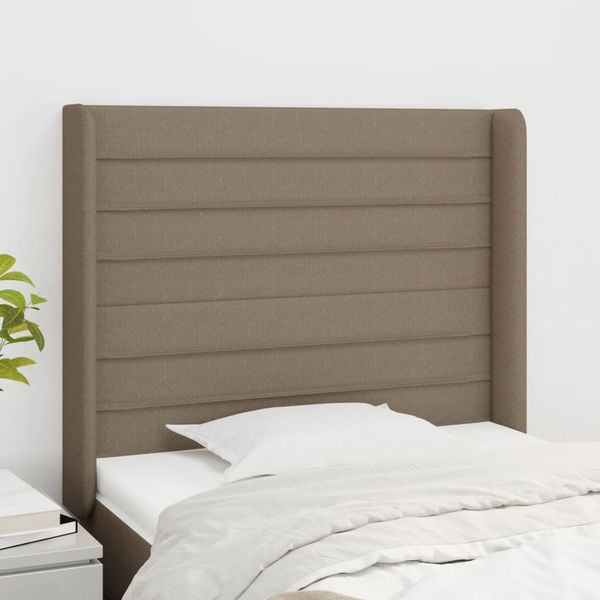 vidaXL Čelo postele so záhybmi sivohnedé 103 x 16 x 118/128 cm látka