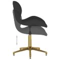 335037 vidaXL Swivel Dining Chair Black Velvet