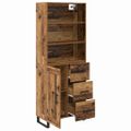 vidaXL Highboard 2 ks Staré drevo 69,5 x 34 x 180 cm