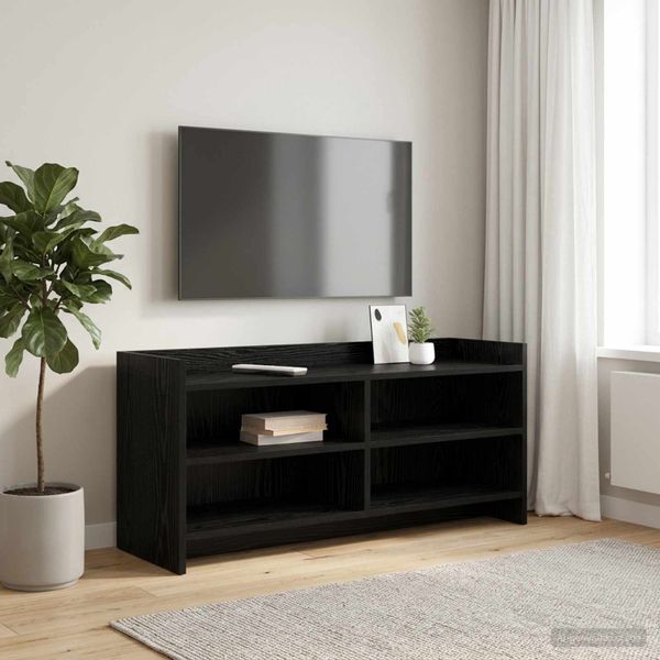 vidaXL TV skrinka 100 x 33 x 47 cm Čierny dub Kompozitné drevo
