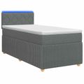 vidaXL Posteľ boxspring s matracom Tmavosivá 90 x 200 cm Látka