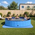 vidaXL Podložka pod bazén 49 ks Ø 408 cm Okrúhly EVA pena Modrá