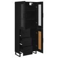 vidaXL Highboard 2 ks Čierny dub 69,5 x 34 x 180 cm Kompozitné drevo