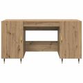vidaXL Stôl dub artisan Kompozitné drevo 140 x 50 x 75 cm