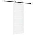 vidaXL Posuvné dvere Biela a čierna 83 x 202 cm Borovicový masív