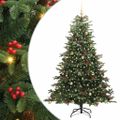 vidaXL Umelý vianočný stromček Zelená 240 cm PVC, kov a plast