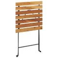 vidaXL Skladací bistro stolík 55x54x71 cm tíkový masív a oceľ