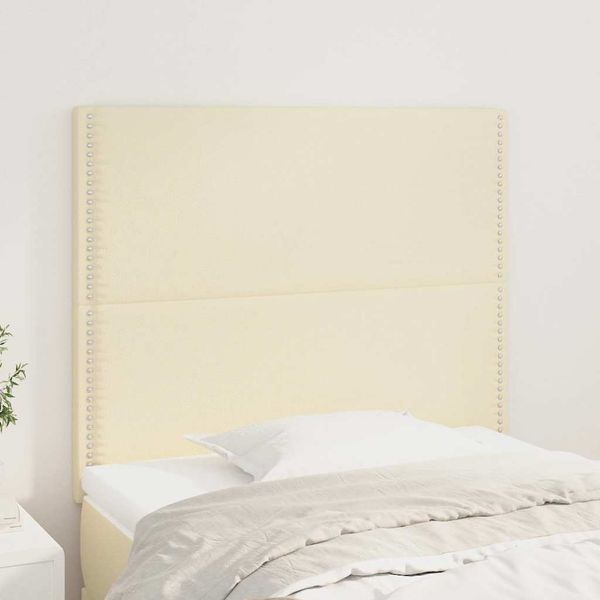 vidaXL Čelo postele krémové 80x5x118/128 cm umelá koža