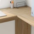 vidaXL Rohový stôl Sonoma dub Kompozitné drevo 140 x 113,5 x 75 cm