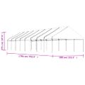 vidaXL Altánok so strechou, biely 17,84x5,88x3,75 m, polyetylén