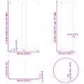 vidaXL Nohy barového stola v tvare T, 2 ks, antracitové, 60x35x(100-101) cm, oceľ